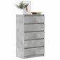 Cajonera de madera contrachapada gris hormigón 60x36x103 cm