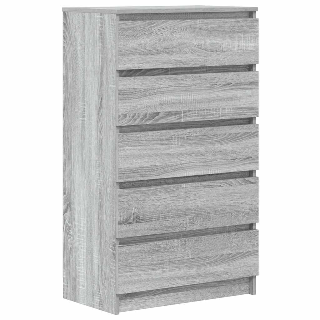 Cómoda em aglomerado cinzento Sonoma 60x36x103 cm