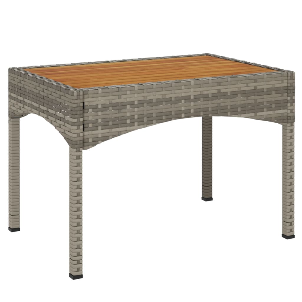 Set de muebles de jardín 3 pzas y cojines ratán sintético gris