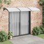 Marquise de porta policarbonato cinzento 150x100 cm