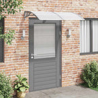 Marquesina de puerta policarbonato gris 150x100 cm