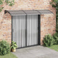 Marquise de porta policarbonato cinzento 150x100 cm