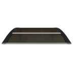 Marquesina para puerta de policarbonato negra, 100 x 75 cm