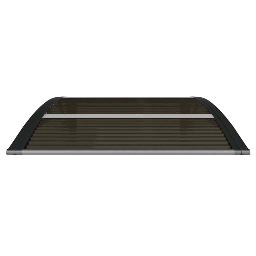 Marquesina para puerta de policarbonato negra, 100 x 75 cm