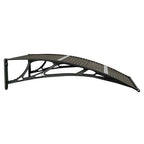 Marquesina para puerta de policarbonato negra, 100 x 75 cm