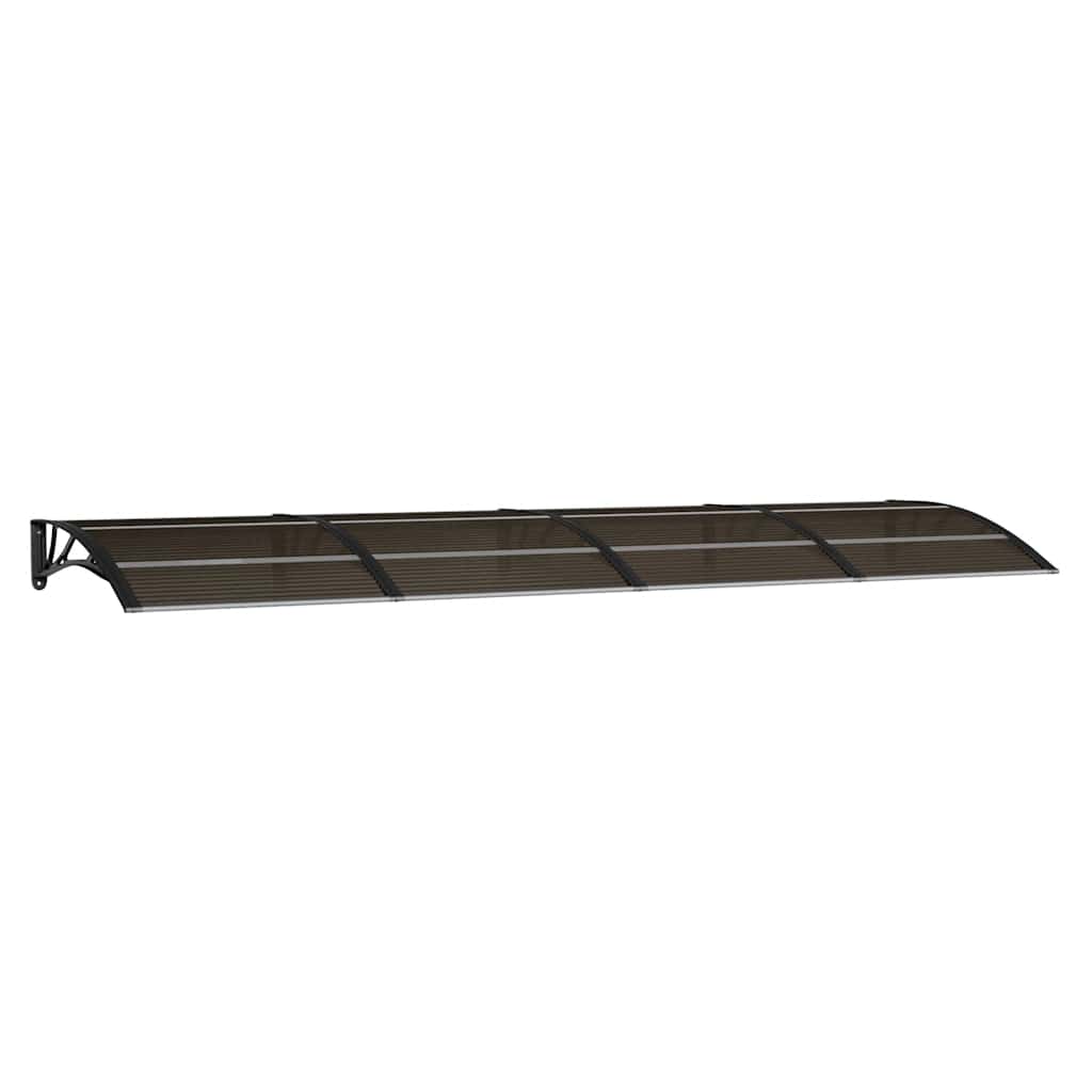 Marquesina para puerta de policarbonato negra, 350 x 100 cm