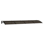 Marquesina para puerta de policarbonato negra, 350 x 100 cm