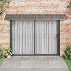 Marquesina para puerta de policarbonato negra, 350 x 100 cm