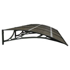Marquesina para puerta de policarbonato negra, 350 x 100 cm