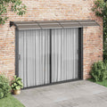Marquesina para puerta de policarbonato negra, 350 x 100 cm