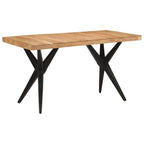 Mesa de comedor madera maciza de acacia negra 140x70x76 cm