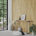 Paneles de pared con aspecto de madera PVC marrón 2,06 m²
