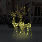 Adorno de reno de Navidad acrílico 3 unidades 60x16x100 cm