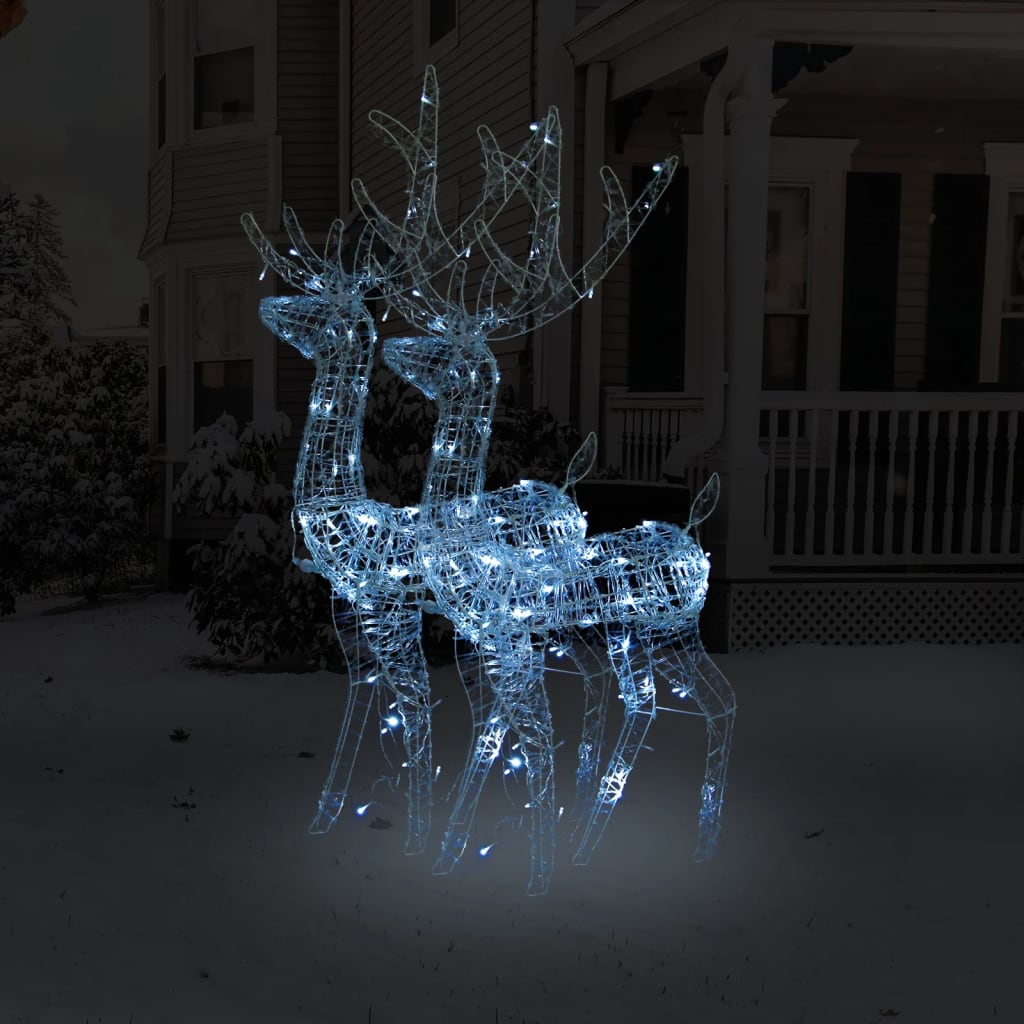 Adorno de reno de Navidad acrílico 3 unidades 60x16x100 cm
