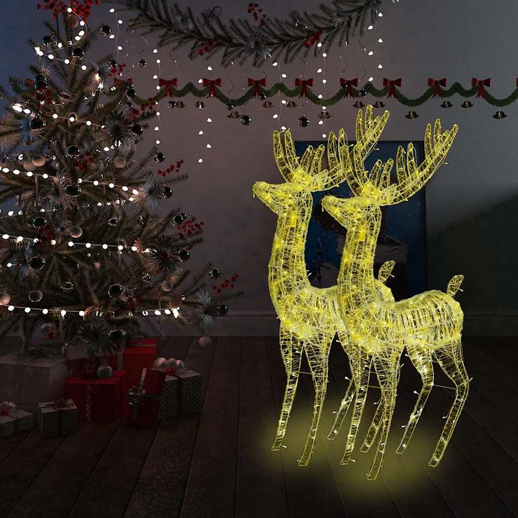 Adorno de reno de Navidad acrílico 3 unidades 60x16x100 cm