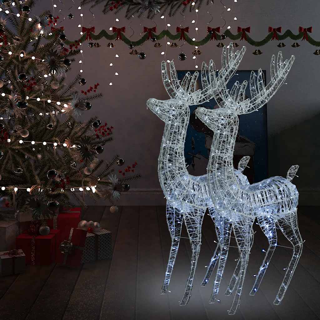 Adorno de reno de Navidad acrílico 3 unidades 60x16x100 cm