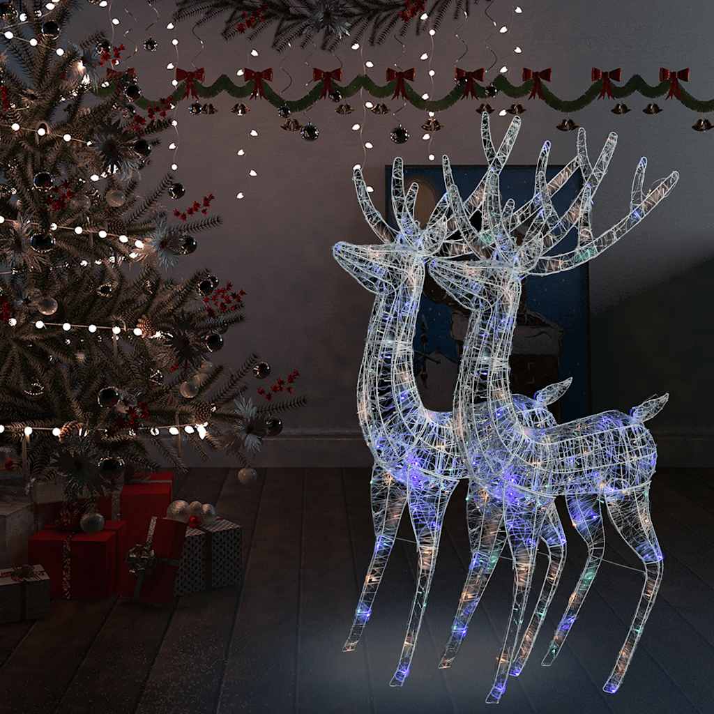 Adorno de reno de Navidad acrílico 3 unidades 60x16x100 cm