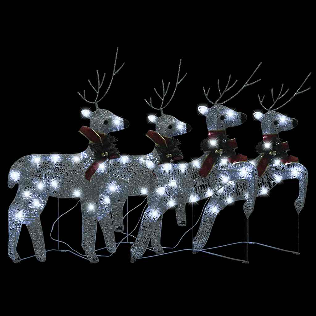 Renos de Navidad 2 unidades 40 LED blanco