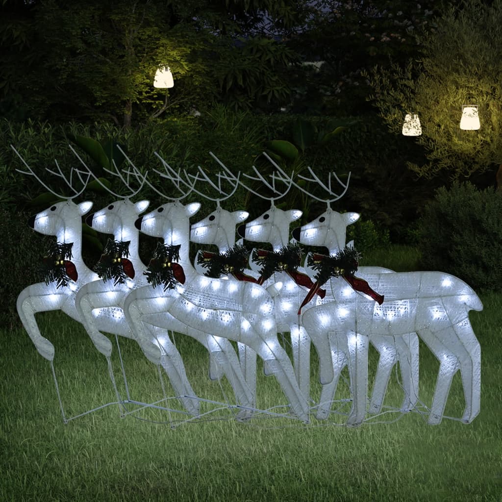 Renos de Navidad 2 unidades 40 LED blanco