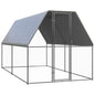 Gallinero de acero galvanizado gris 300x91x100 cm