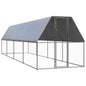 Gallinero de acero galvanizado gris 300x91x100 cm