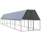 Gallinero de acero galvanizado gris 300x91x100 cm