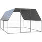 Gallinero de acero galvanizado gris 300x91x100 cm