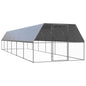 Gallinero de acero galvanizado gris 300x91x100 cm