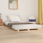 Estructura de cama de madera maciza de pino 140x190 cm