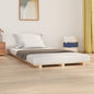 Estructura de cama de madera maciza de pino 140x190 cm
