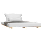 Estructura de cama de madera maciza de pino 140x190 cm