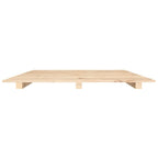 Estructura de cama de madera maciza de pino 140x190 cm