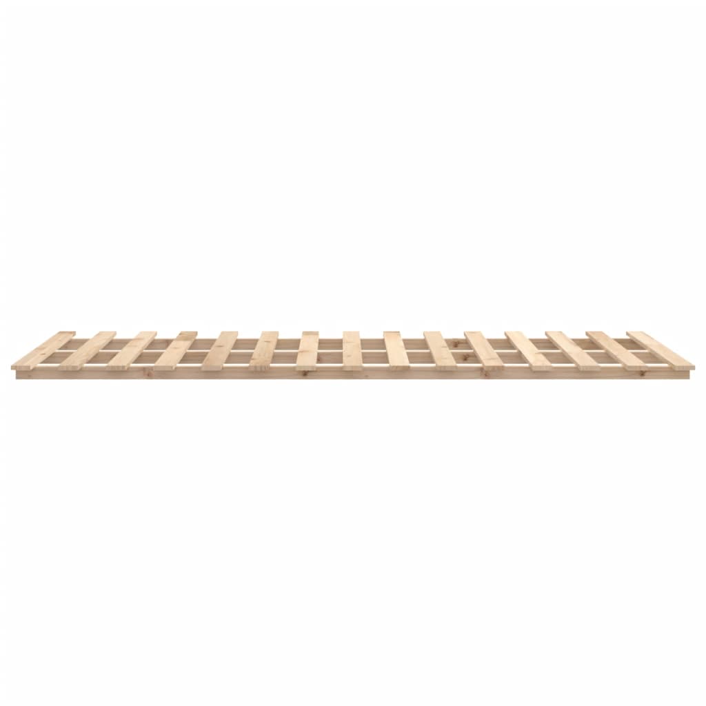Estructura de cama de madera maciza de pino 140x190 cm