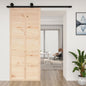 Puerta de granero madera maciza pino 100x1,8x214 cm