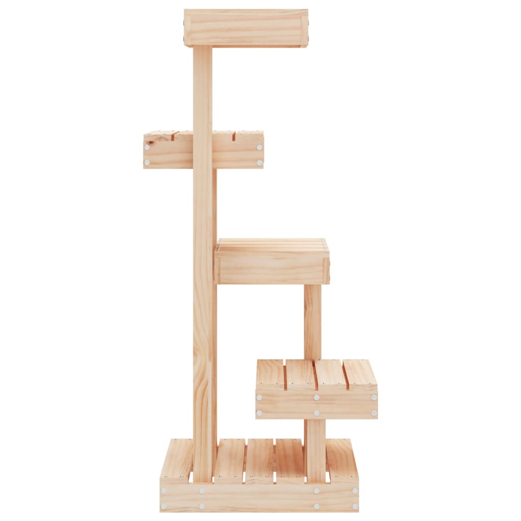 Árbol para gatos madera maciza de pino 45,5x49x103 cm