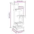 Árbol para gatos madera maciza de pino 45,5x49x103 cm