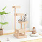 Árbol para gatos madera maciza de pino 45,5x49x103 cm