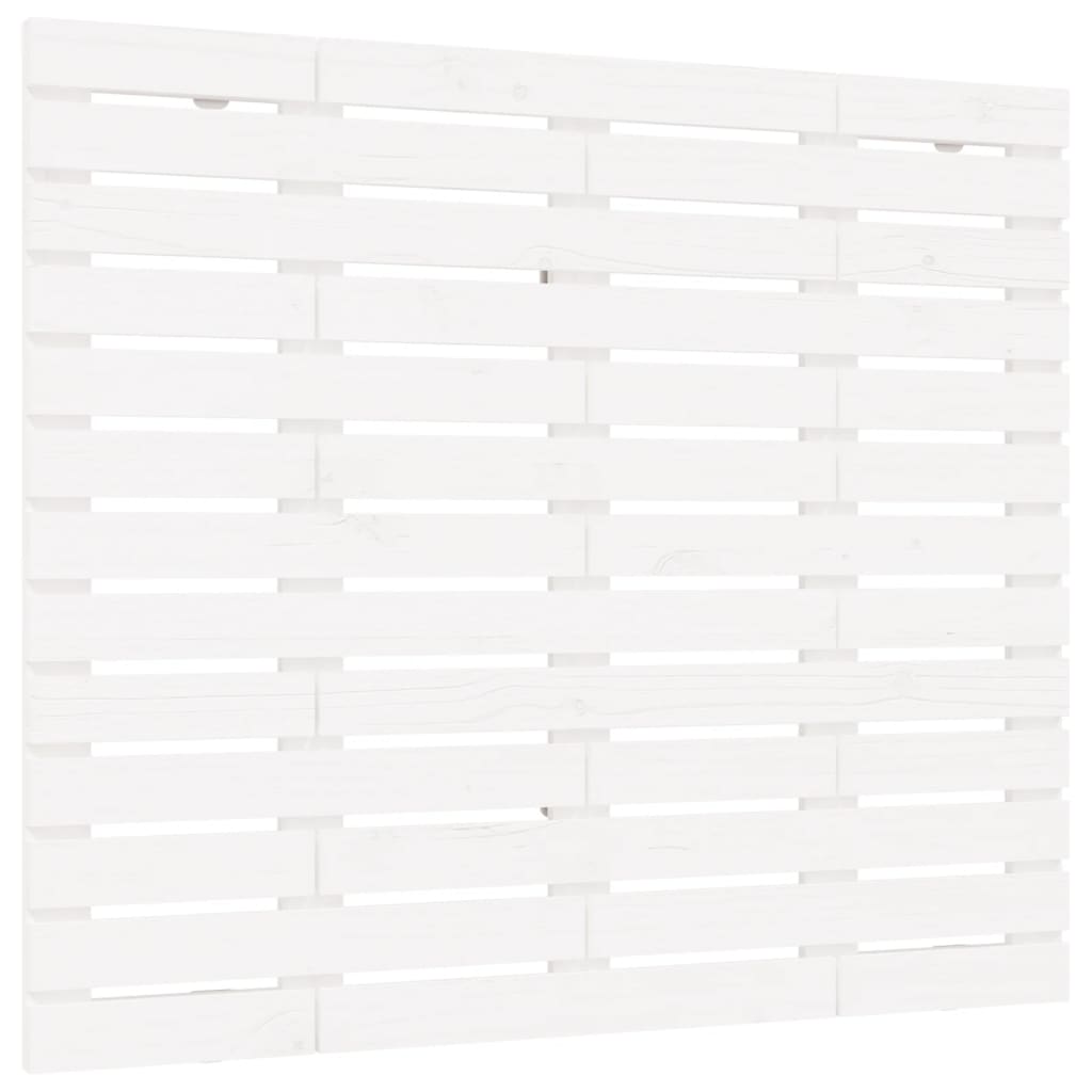 Cabecero cama de pared madera maciza pino blanco 106x3x91,5 cm