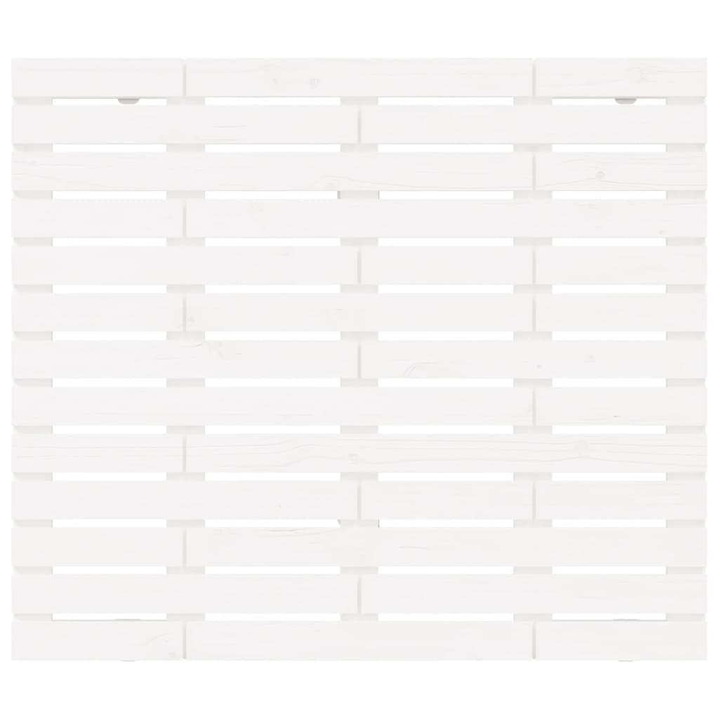 Cabecero cama de pared madera maciza pino blanco 106x3x91,5 cm