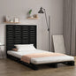 Cabeceira de cama de parede madeira maciça pinho branco 106x3x91,5 cm
