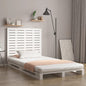 Cabeceira de cama de parede madeira maciça pinho branco 106x3x91,5 cm