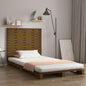 Cabeceira de cama de parede madeira maciça pinho branco 106x3x91,5 cm