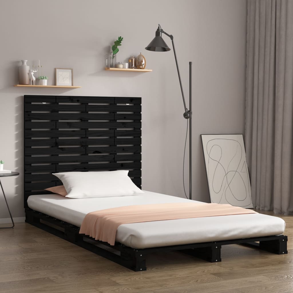 Cabecero cama de pared madera maciza pino blanco 106x3x91,5 cm