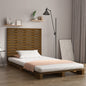 Cabeceira de cama de parede madeira maciça pinho branco 106x3x91,5 cm