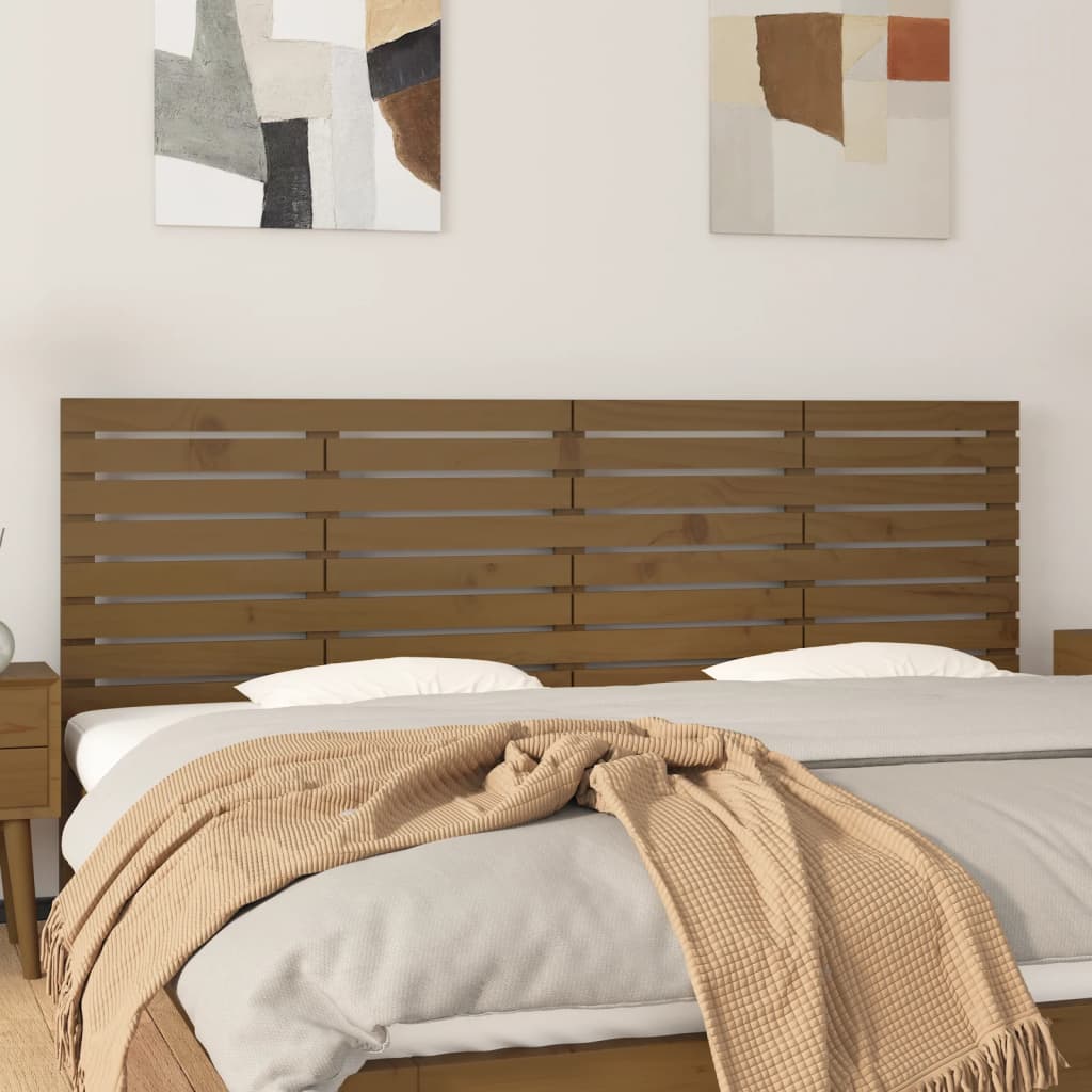Cabecero cama de pared madera maciza pino blanco 106x3x91,5 cm