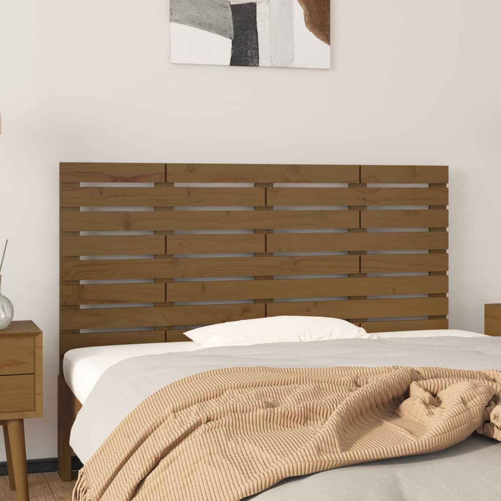 Cabecero cama de pared madera maciza pino blanco 106x3x91,5 cm