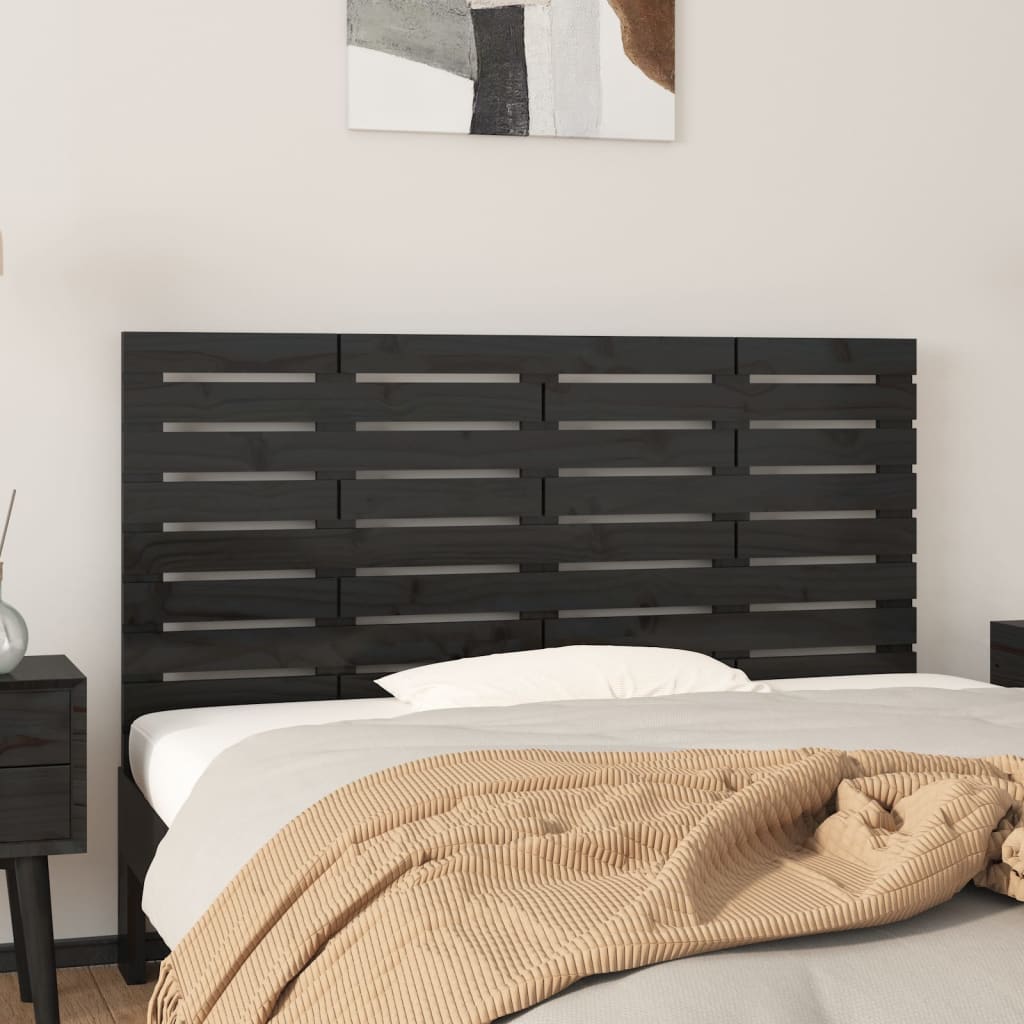 Cabecero cama de pared madera maciza pino blanco 106x3x91,5 cm