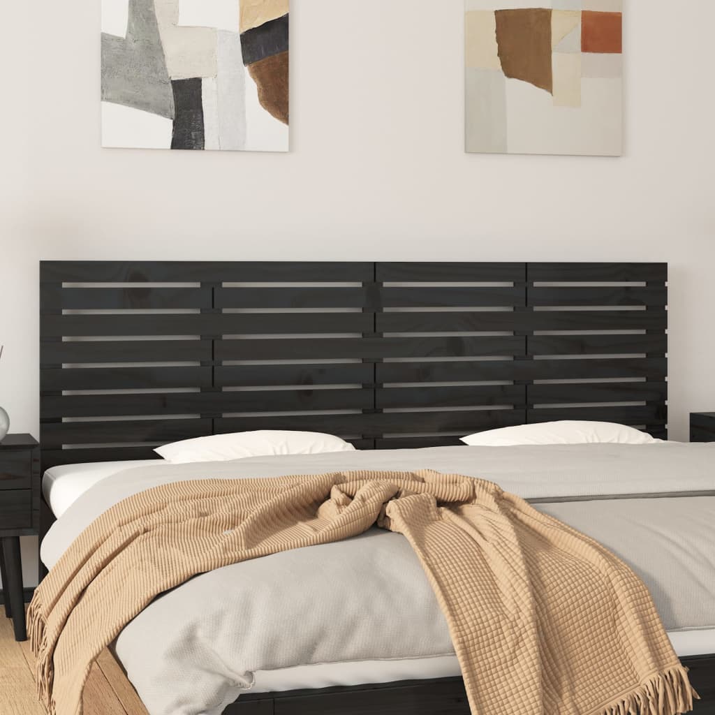 Cabecero cama de pared madera maciza pino blanco 106x3x91,5 cm