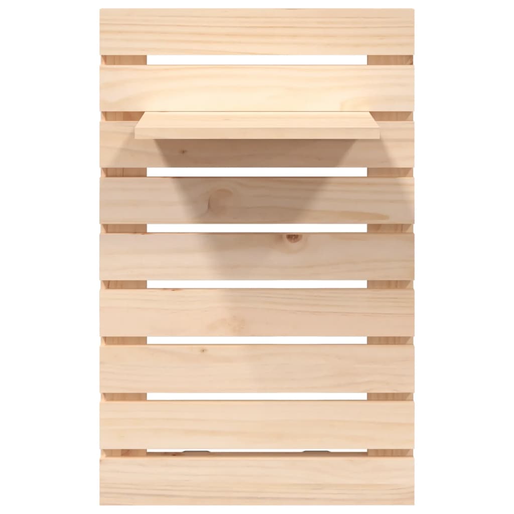 Estantes mesitas de pared 2 uds madera maciza de pino