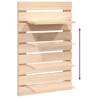 Estantes mesitas de pared 2 uds madera maciza de pino